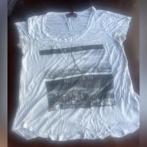 White graphic t-shirt